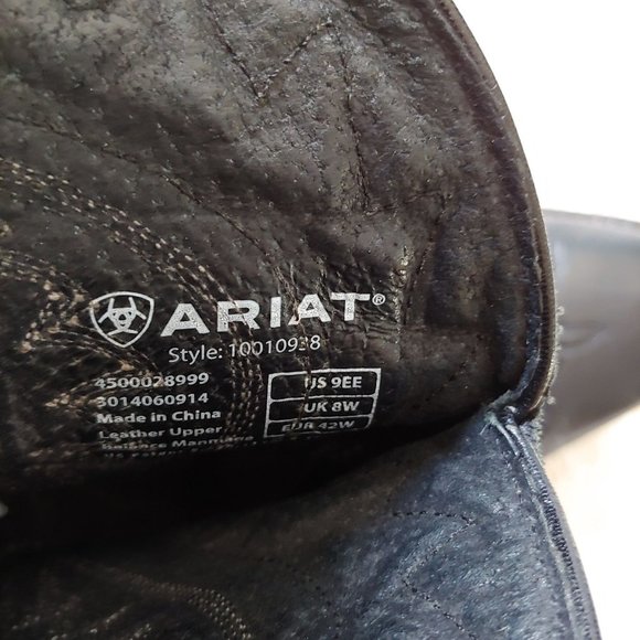 Ariat Men’s Black Deertan Legend Phoenix Boots squar toe 10010938 size 9EEE main image 16